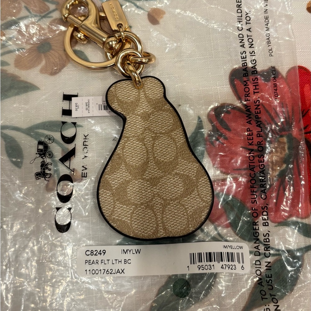 Coach Pear Leather Bag Charm - Picture 3 of 3